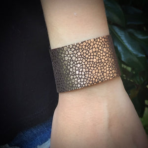 The Suzanne - Leather & Acrylic Cuff