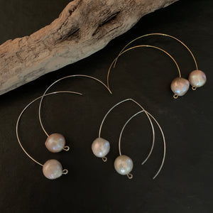 Baroque Pearl Earrings (Hoop)
