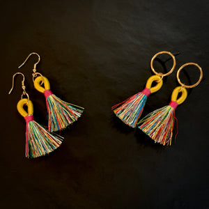 Bananarama - Rainbow Tassel Earrings