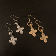 The Amy - Small Distressed Cross Earrings