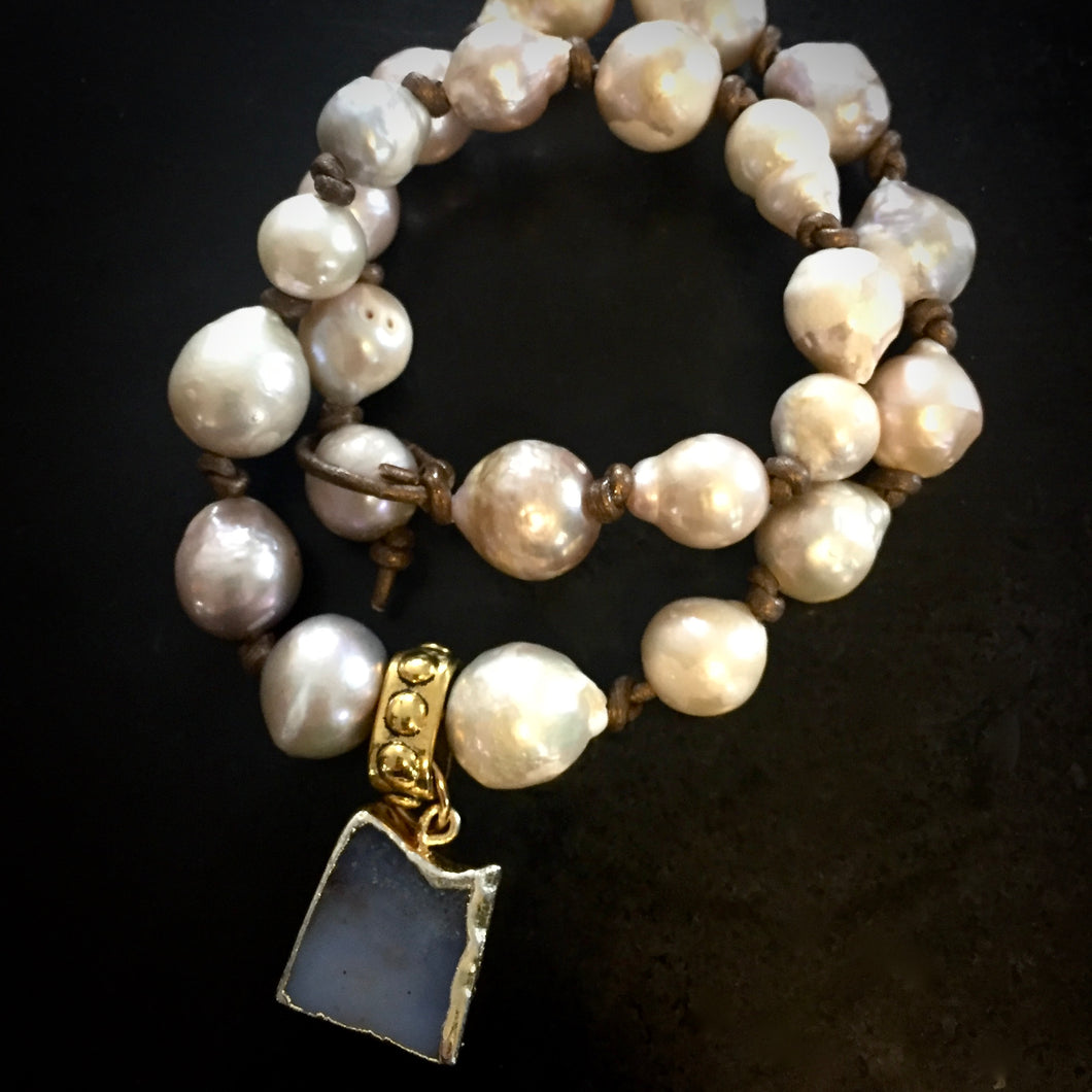 The Carrie - Baroque Pearl Bracelet / Choker / Necklace