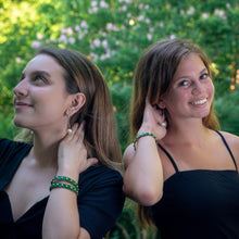 The Bono - Unisex Green Studded Bracelet