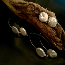 White Coin Pearl Earrings