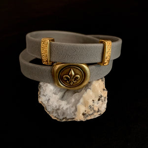 The Rita - Grey Leather Bracelet