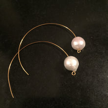 White Round Pearl Earrings