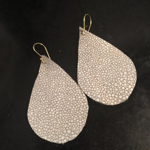 Stingray - Leather Print Teardrop Earrings