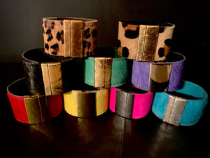 The Lilly - Wide Hide Cuff