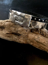 The Dierks - White Python & Studded Leather with T clasp